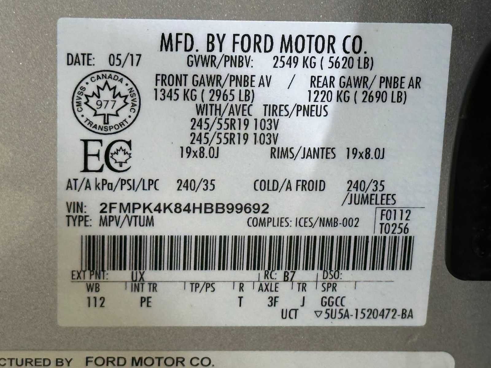 Used 2017 Ford Edge Titanium w/ Canadian Touring Package image 30