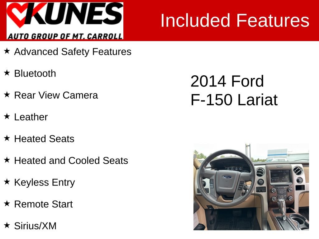 Used 2014 Ford F150 Lariat w/ Equipment Group 501A Mid AWD/4WD image 3