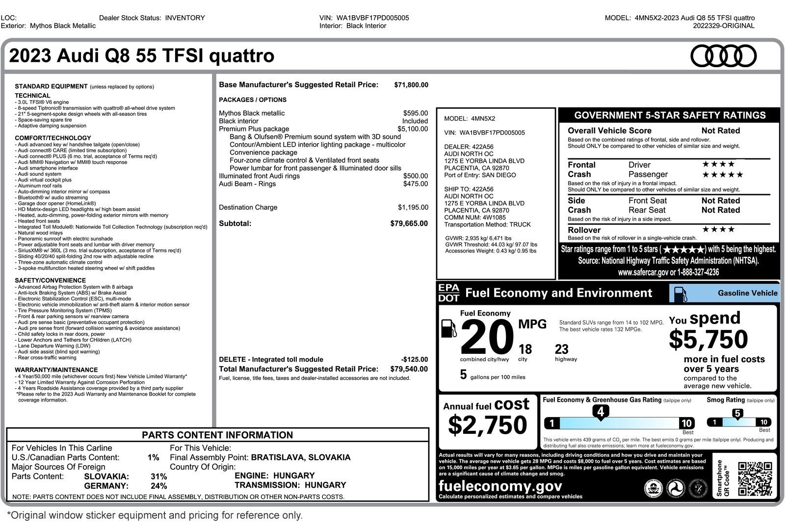 Used 2023 Audi Q8 Premium Plus w/ Premium Plus Package image 2