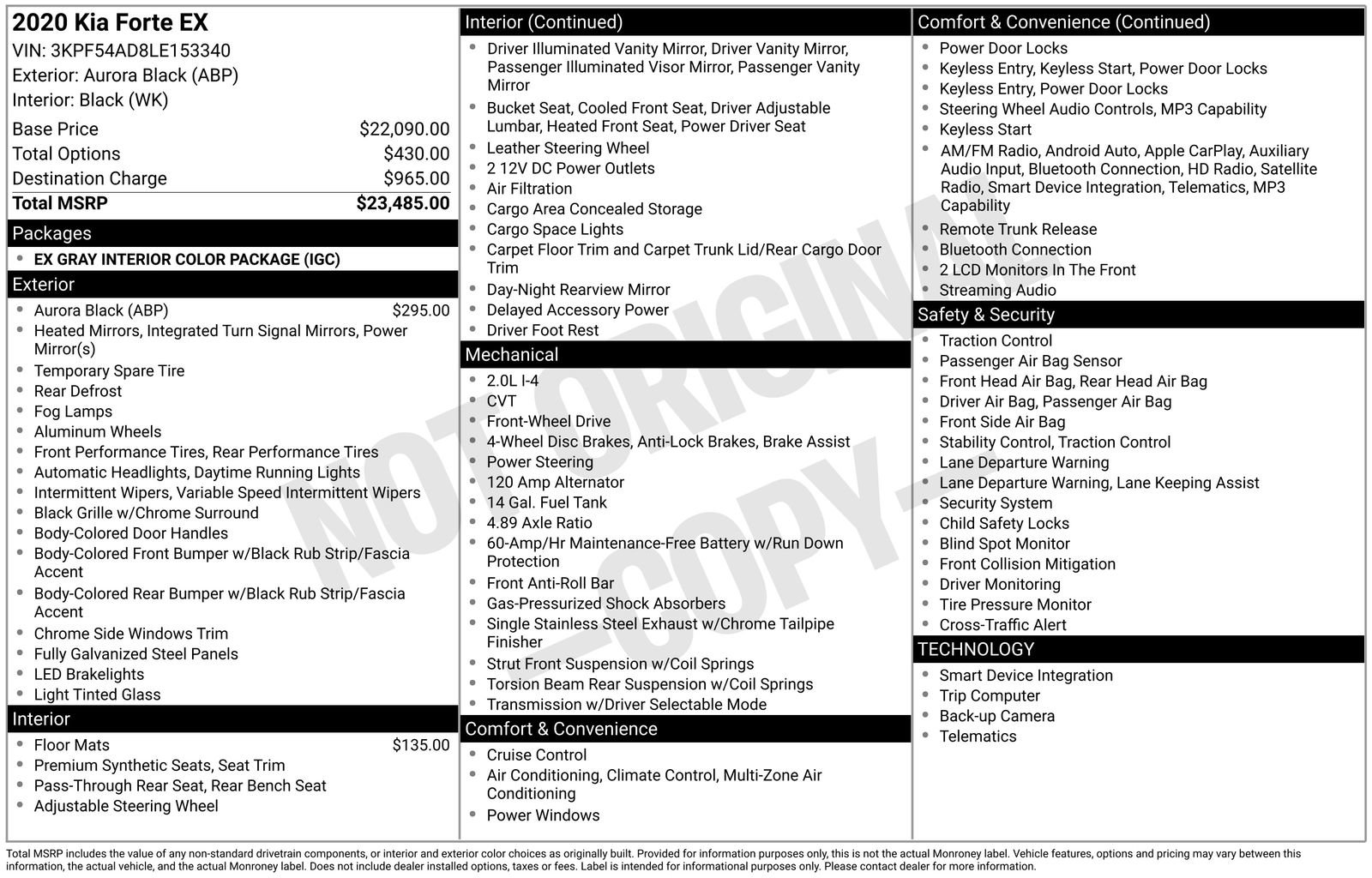 Used 2020 Kia Forte EX image 6