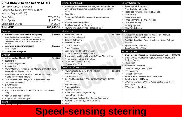 Used 2024 BMW M340i w/ Driving Assistance Package RWD image 48