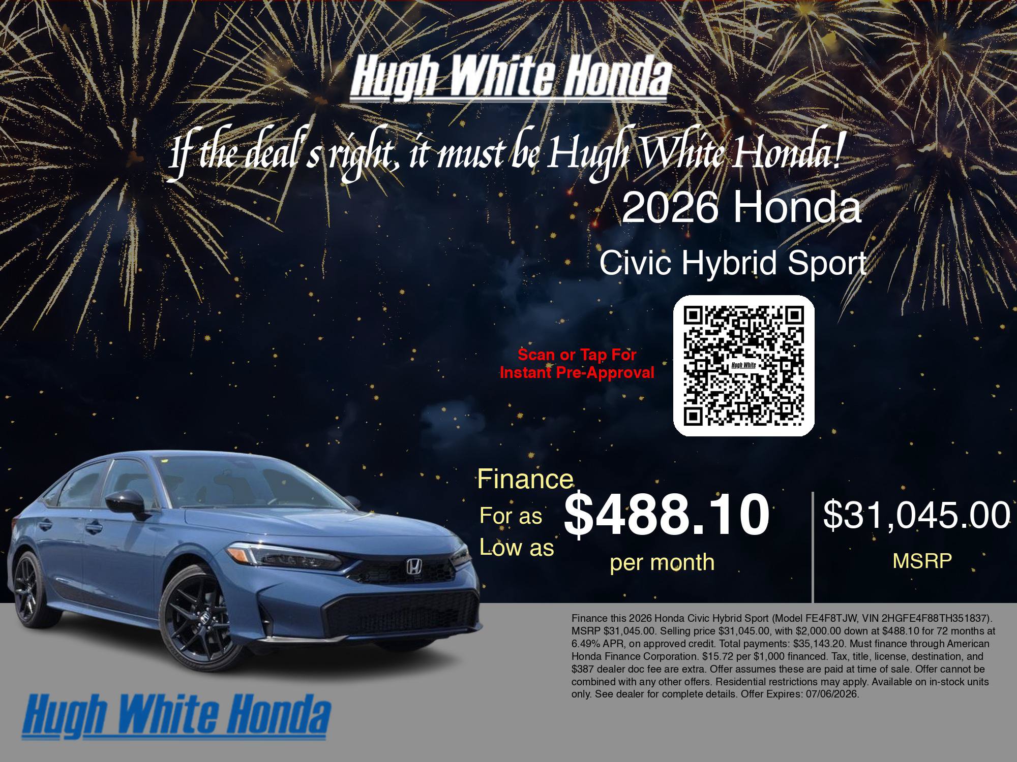 New 2026 Honda Civic Sport image 7