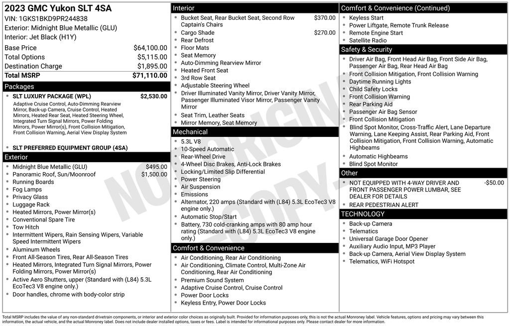 Used 2023 GMC Yukon SLT w/ SLT Luxury Package image 9