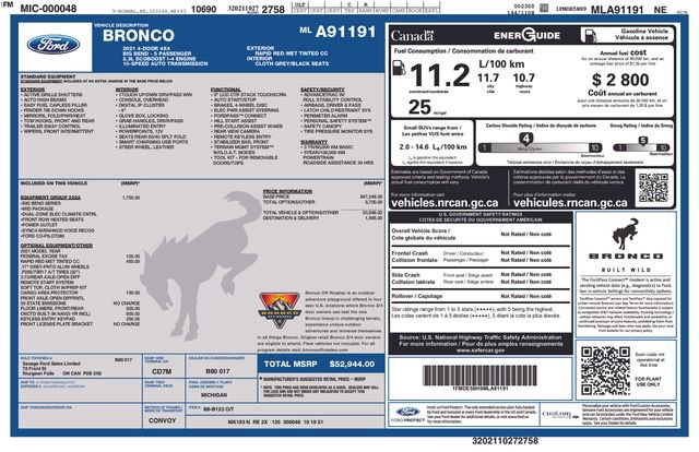 Used 2021 Ford Bronco Big Bend AWD/4WD image 23