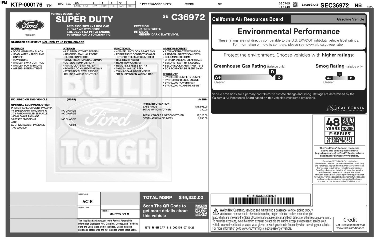 Used 2025 Ford F350 XL w/ XL Driver Assist Package image 42