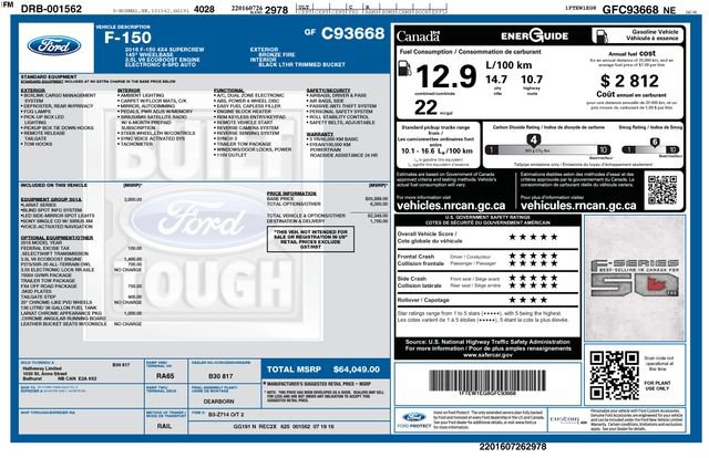 Used 2016 Ford F150 Lariat w/ Equipment Group 501A Mid AWD/4WD image 2
