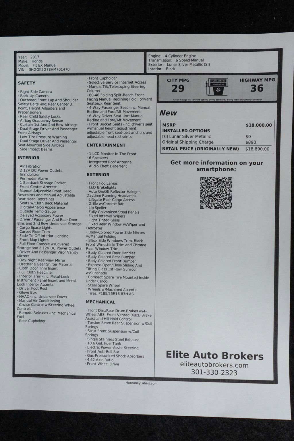 Used 2017 Honda Fit EX image 43