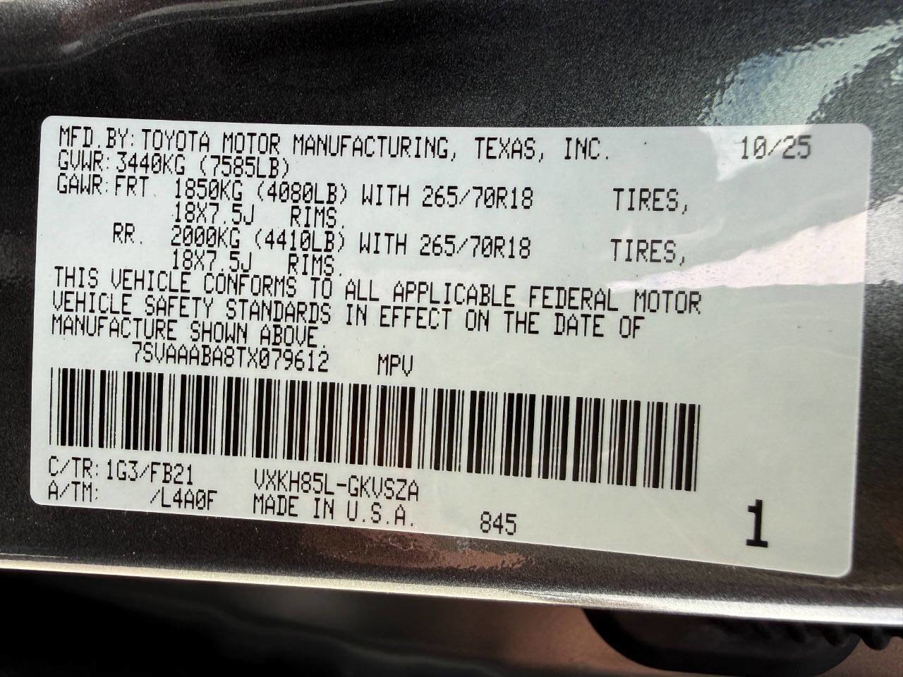 Used 2026 Toyota Sequoia SR5 w/ TRD Off-Road Package AWD/4WD image 51