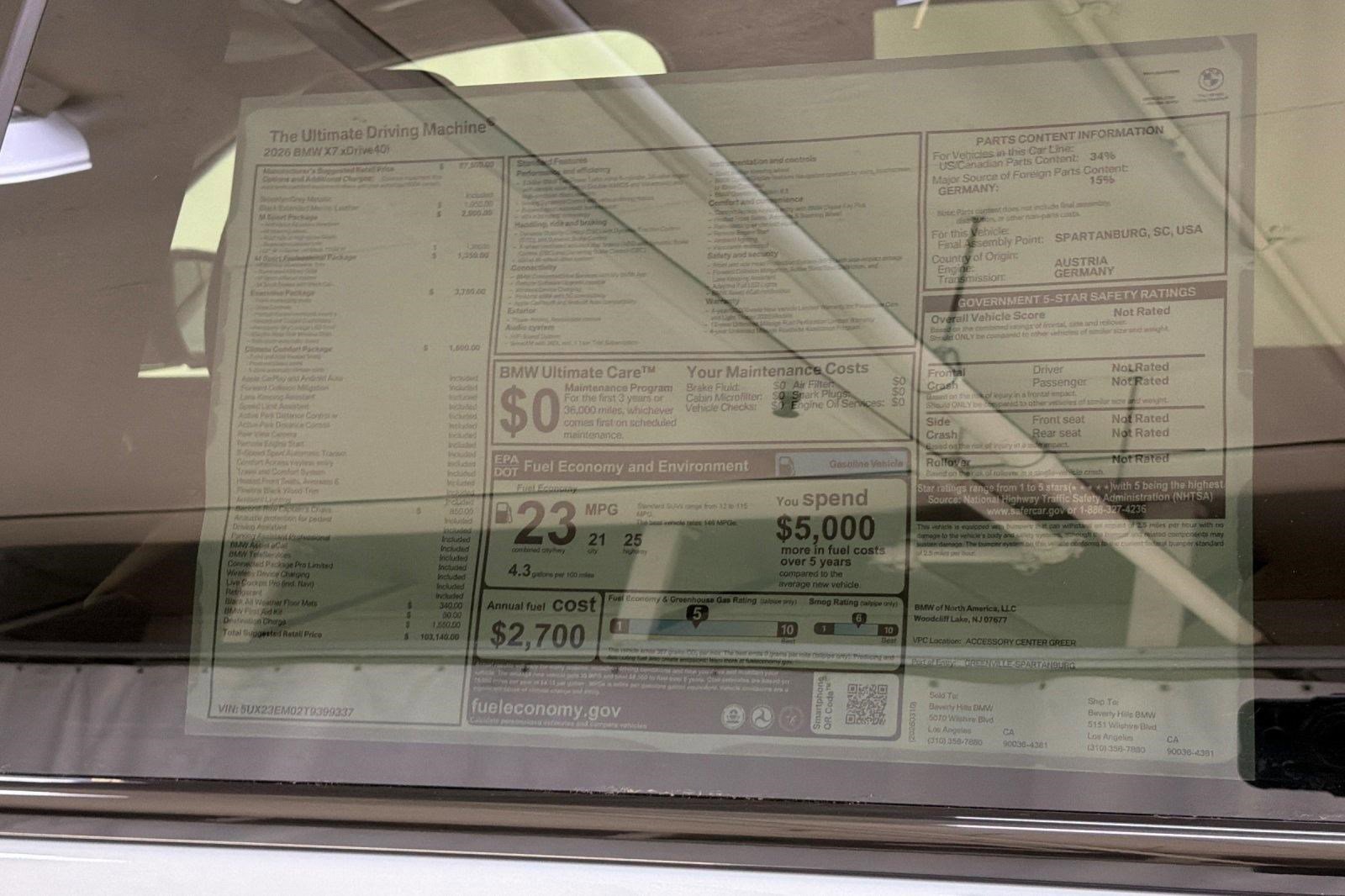 New 2026 BMW X7 xDrive40i w/ Executive Package image 30