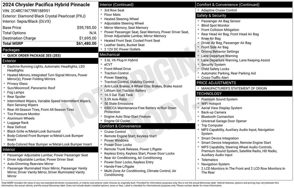 Used 2024 Chrysler Pacifica Pinnacle FWD image 13