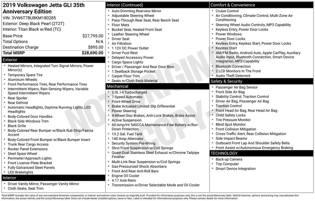 Used 2019 Volkswagen Jetta GLI image 4