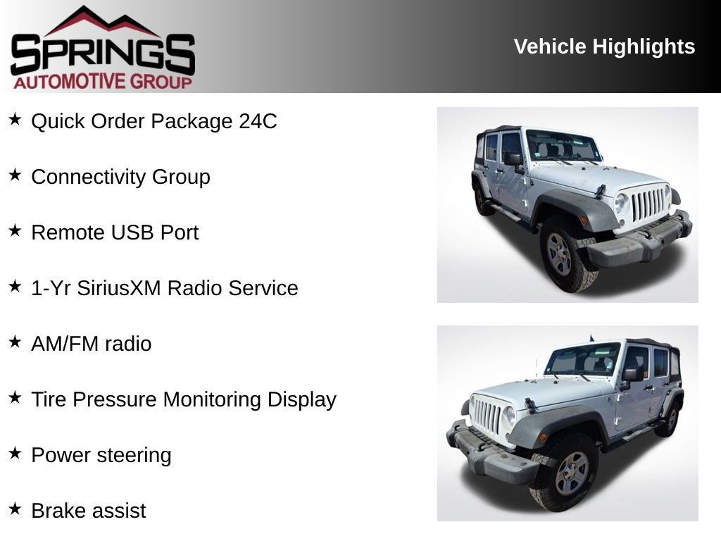 Used 2017 Jeep Wrangler Unlimited Sport w/ Connectivity Group image 2