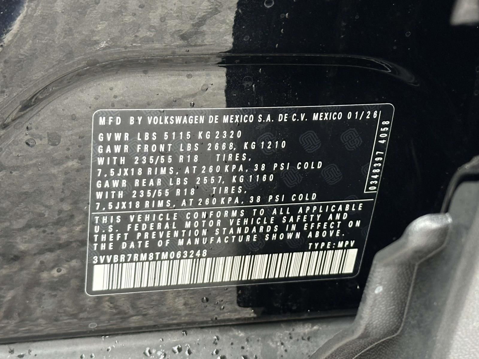 New 2026 Volkswagen Tiguan S image 16