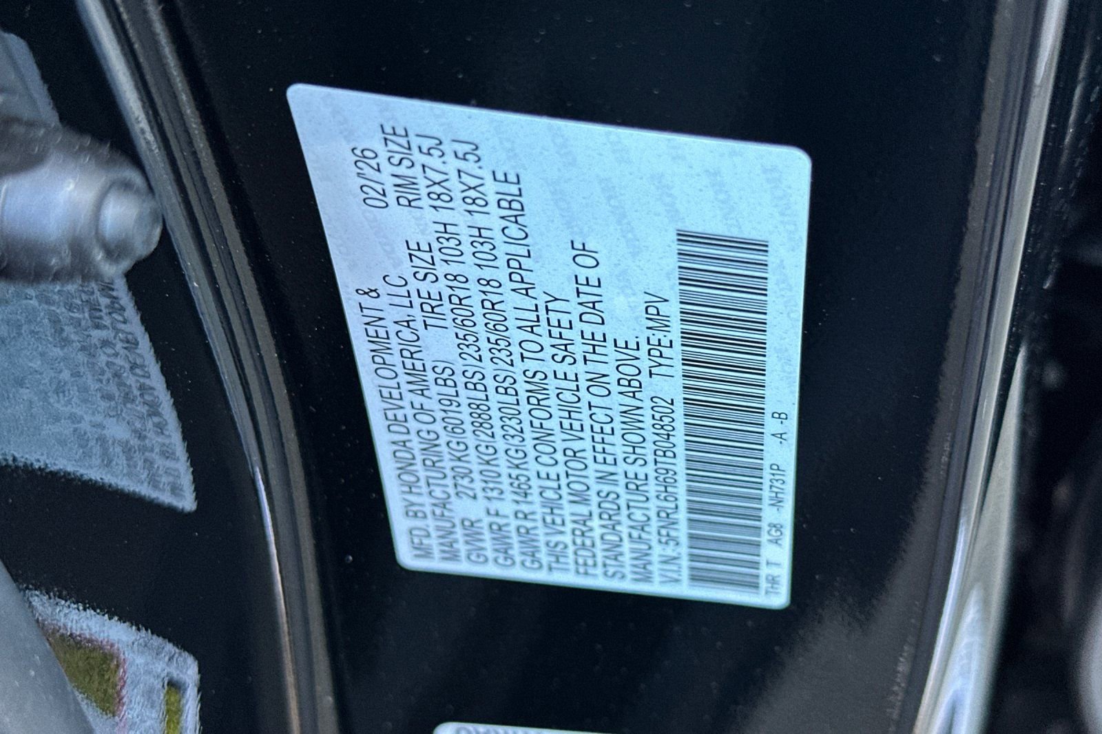 New 2026 Honda Odyssey EX-L image 35