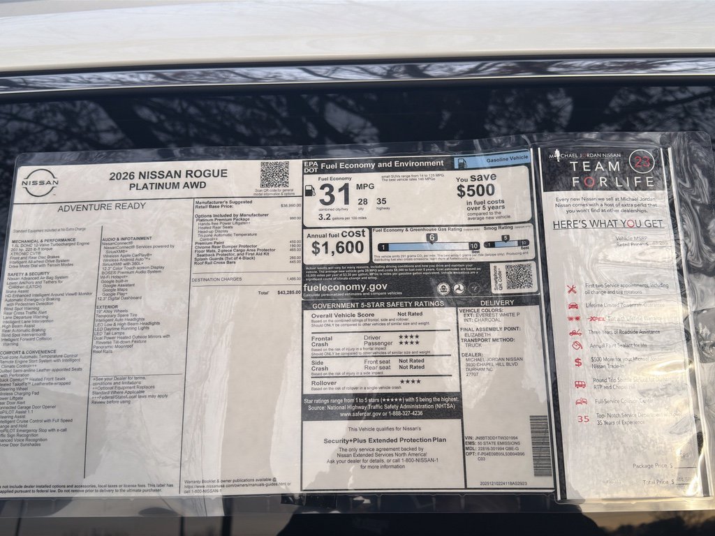 New 2026 Nissan Rogue Platinum w/ Platinum Premium Package image 12