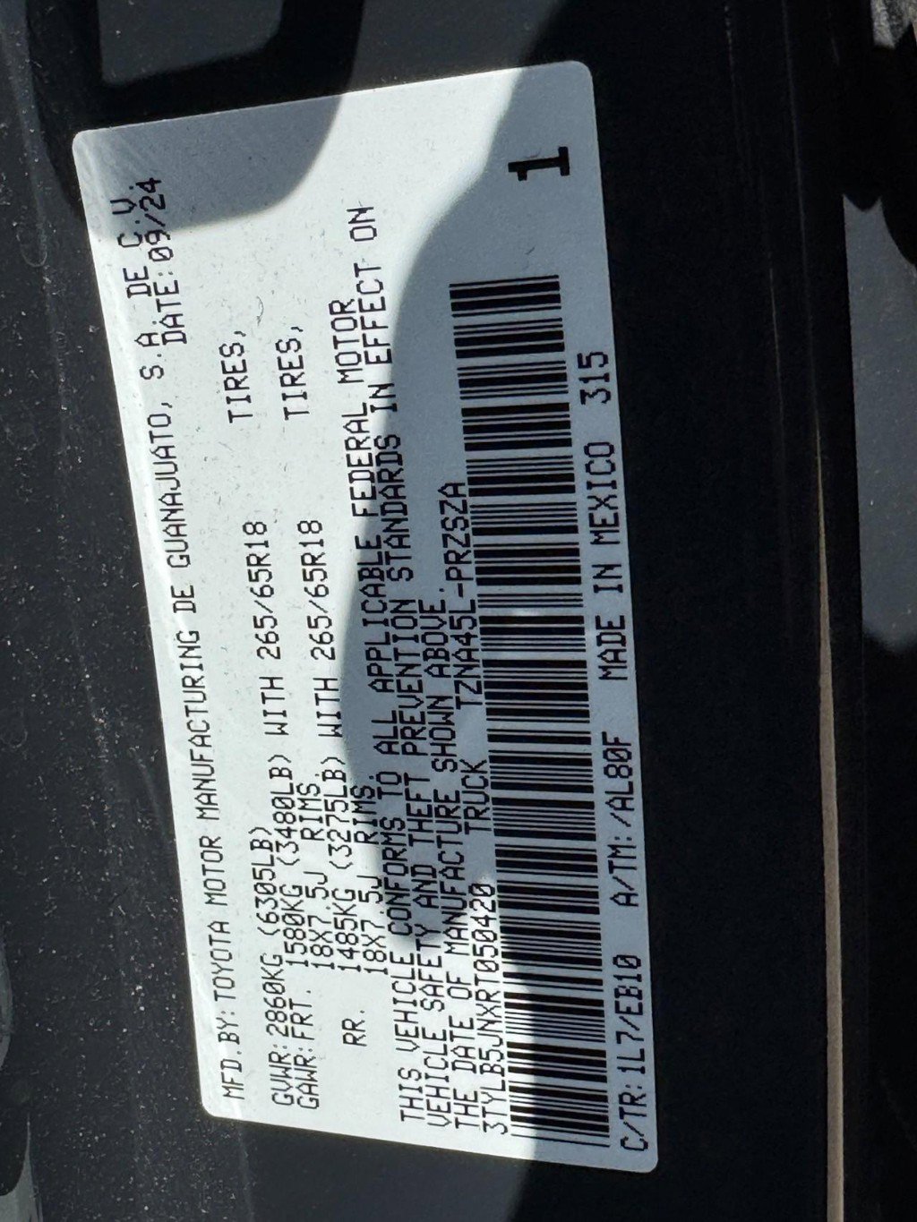 Certified 2024 Toyota Tacoma Limited w/ Limited Package (LT) AWD/4WD image 23