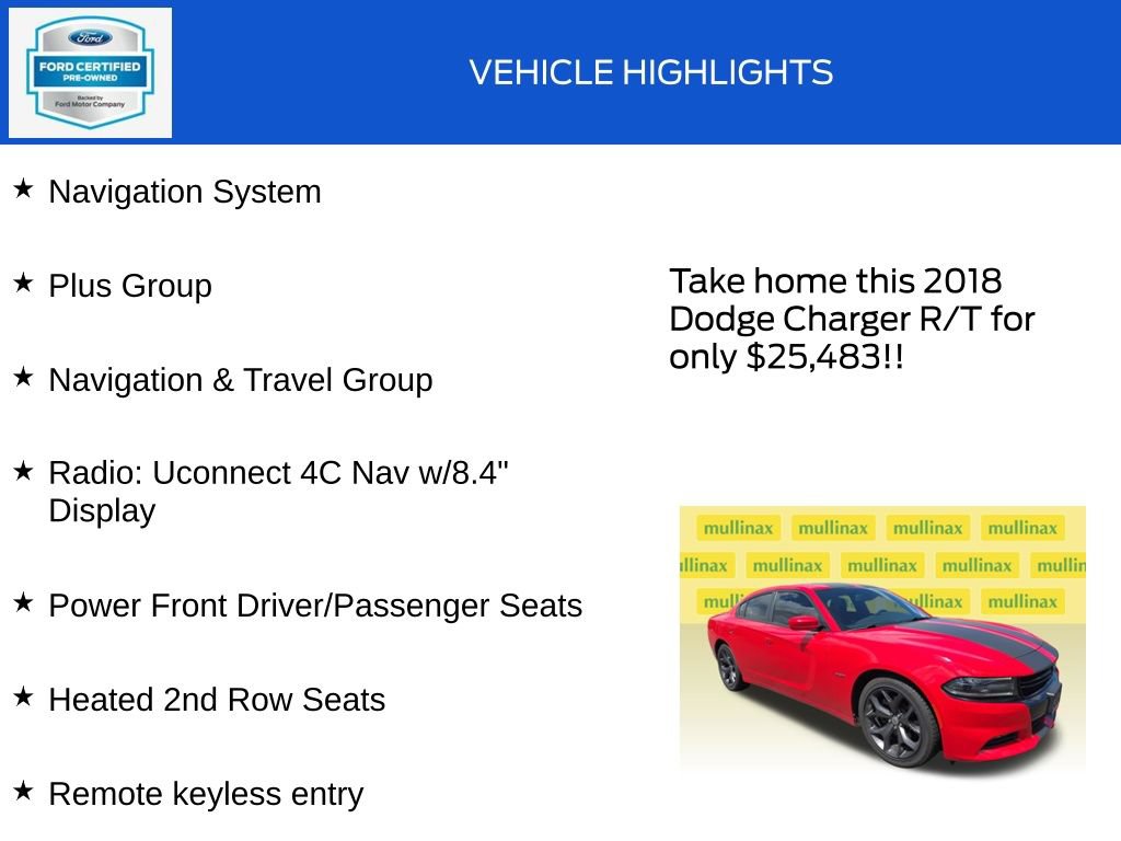 Used 2018 Dodge Charger R/T w/ Plus Group RWD image 18