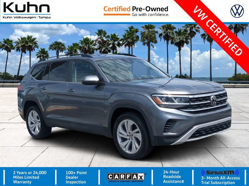 Used 2021 Volkswagen Atlas SE w/ Towing Package FWD image 1
