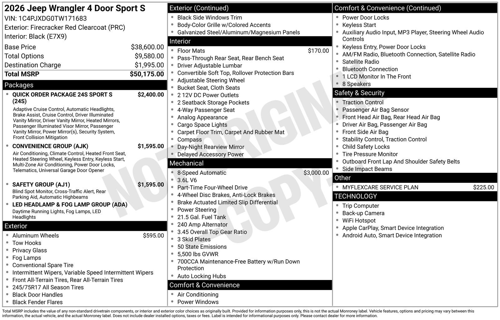 New 2026 Jeep Wrangler Unlimited Sport AWD/4WD image 5