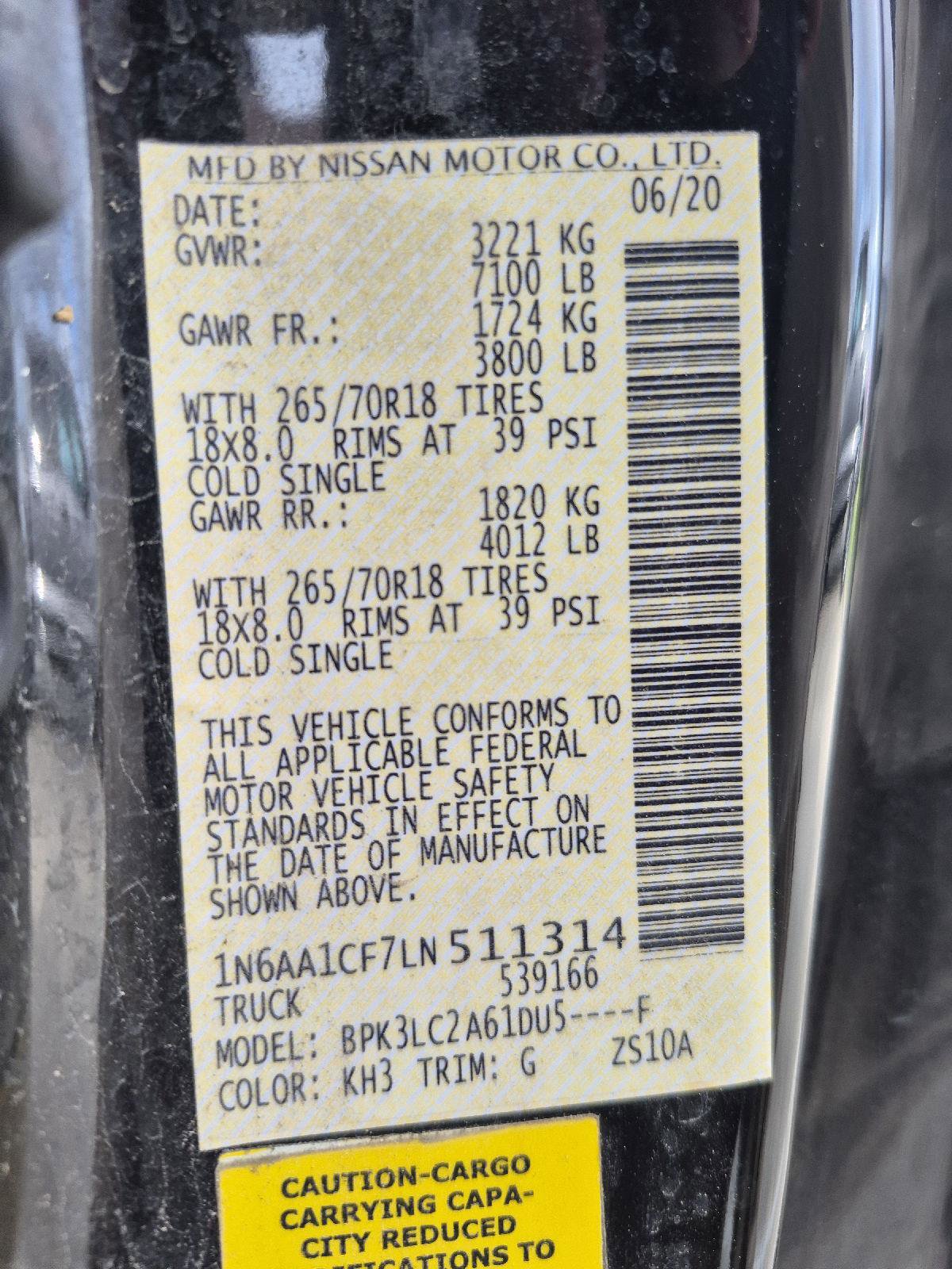 Used 2020 Nissan Titan SV w/ SV Convenience Package image 5