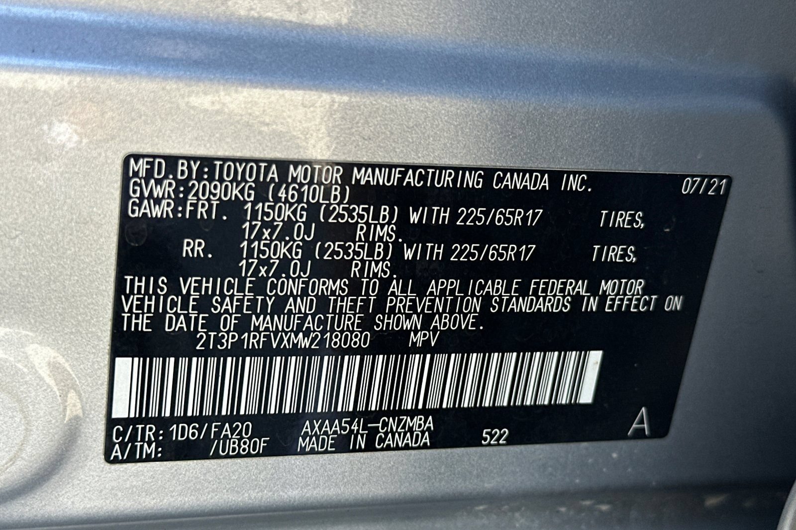 Used 2021 Toyota RAV4 XLE AWD/4WD image 5