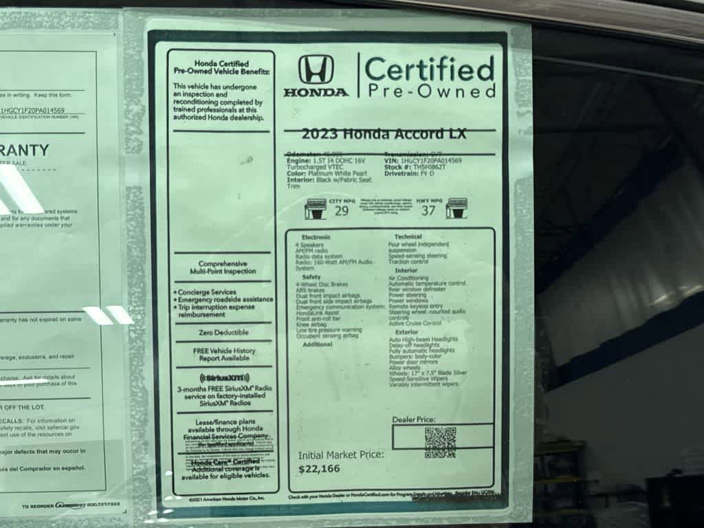 Used 2023 Honda Accord LX image 13