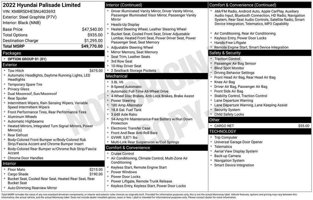 Used 2022 Hyundai Palisade Limited image 36