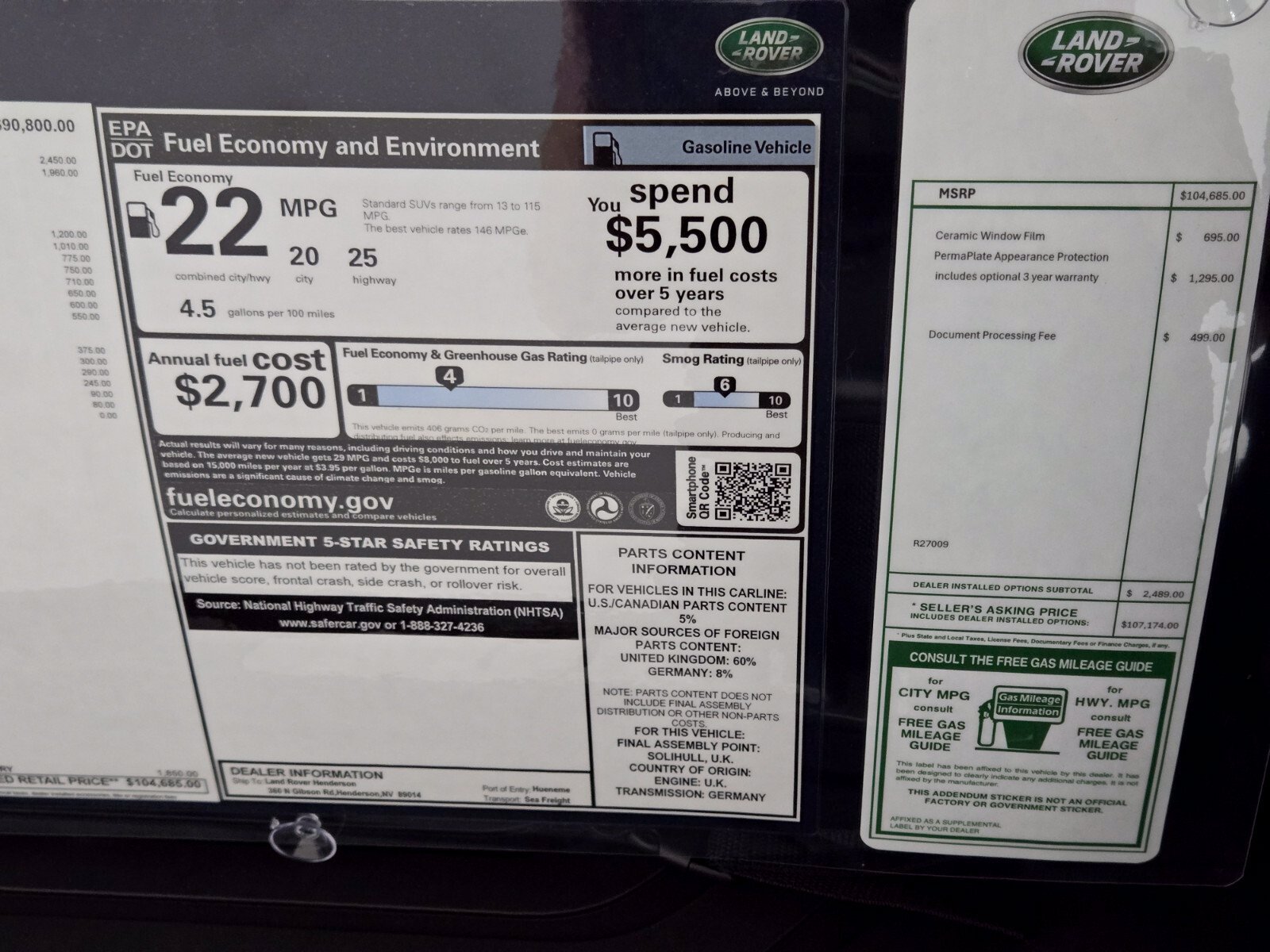 New 2027 Land Rover Range Rover Sport Dynamic SE AWD/4WD image 33