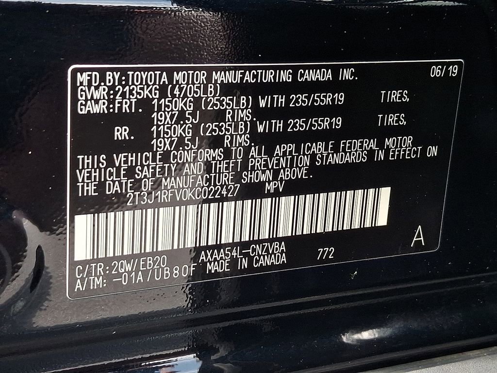 Certified 2019 Toyota RAV4 Adventure w/ All Weather Liner Package AWD/4WD image 28