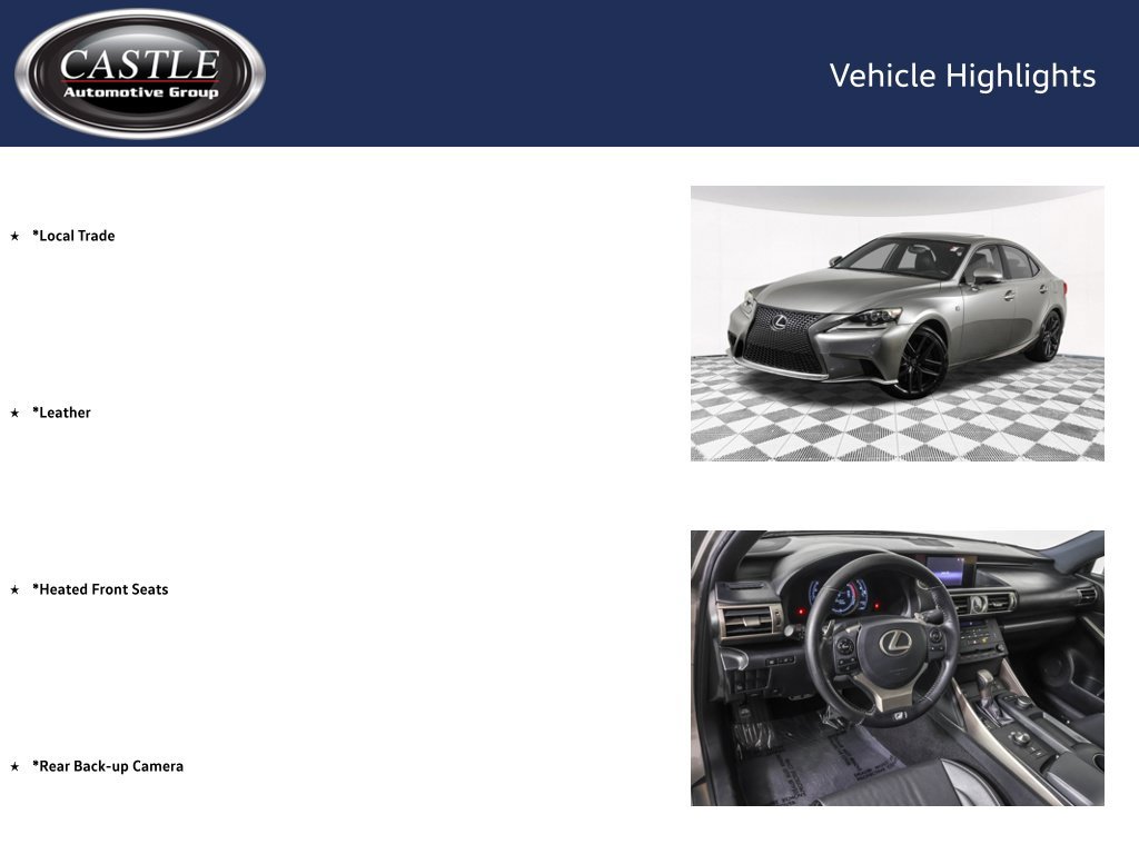 Used 2016 Lexus IS 200t w/ F Sport Package RWD image 4