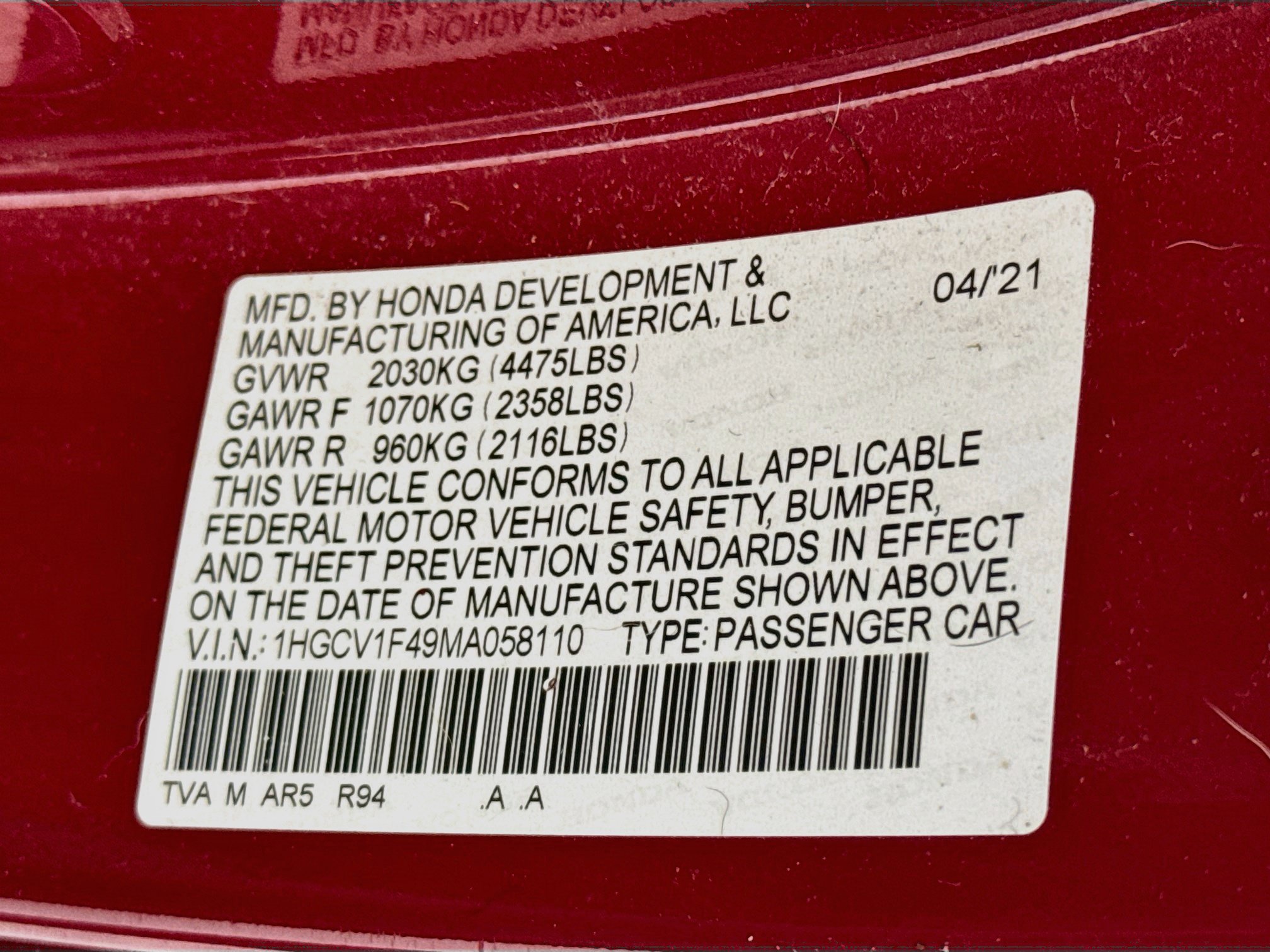 Certified 2021 Honda Accord Sport Special Edition image 30