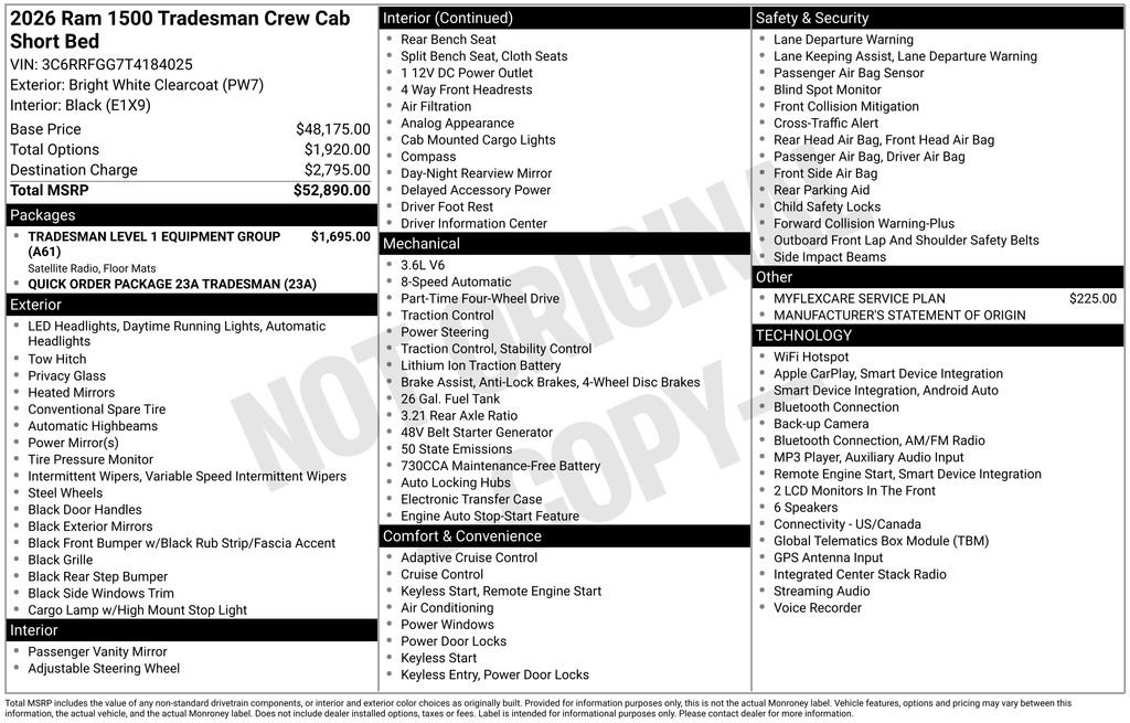 New 2026 RAM 1500 Tradesman AWD/4WD image 5