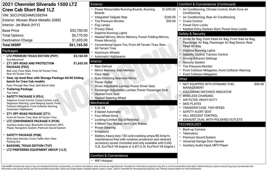 Used 2021 Chevrolet Silverado 1500 LTZ w/ LTZ Premium Texas Edition image 34