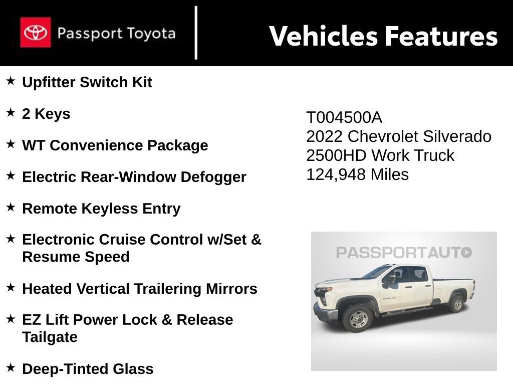 Used 2022 Chevrolet Silverado 2500 W/T w/ WT Convenience Package RWD image 11