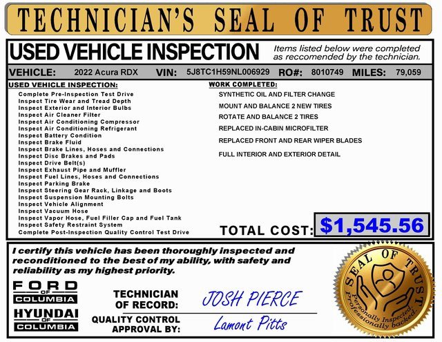 Used 2022 Acura RDX w/ Technology Package image 2