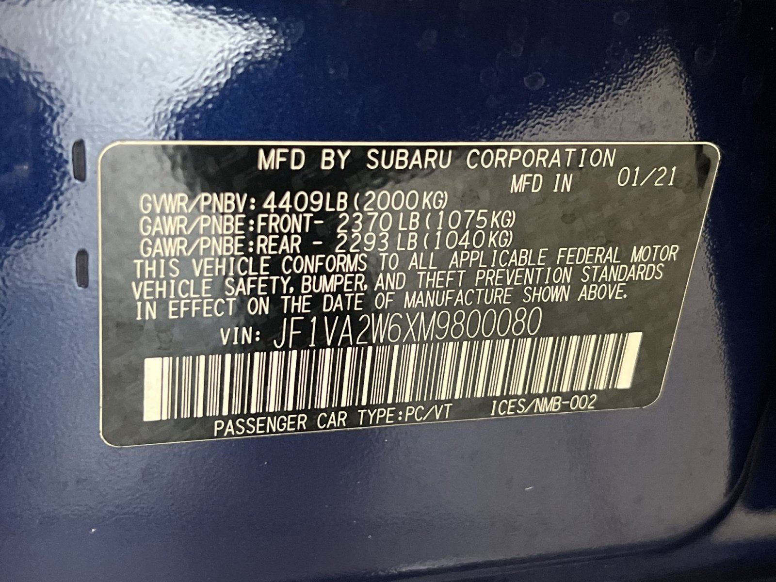 Used 2021 Subaru WRX STI Limited w/ Popular Package #1 AWD/4WD image 40