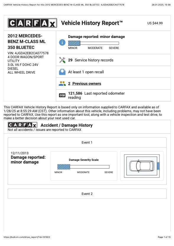 Used 2012 Mercedes-Benz ML 350 BlueTEC 4MATIC image 32