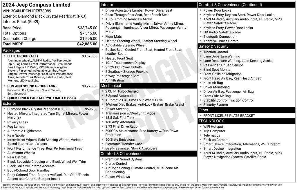New 2024 Jeep Compass Limited w/ Elite Group AWD/4WD image 6