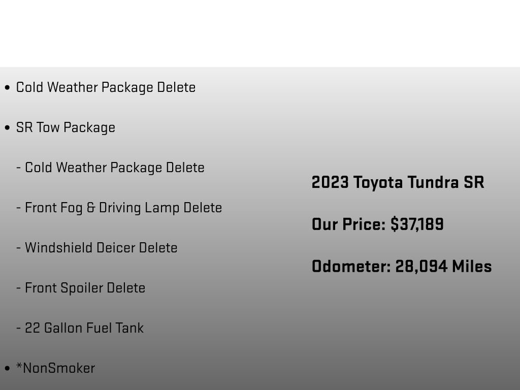 Used 2023 Toyota Tundra SR w/ SR Tow Package AWD/4WD image 6