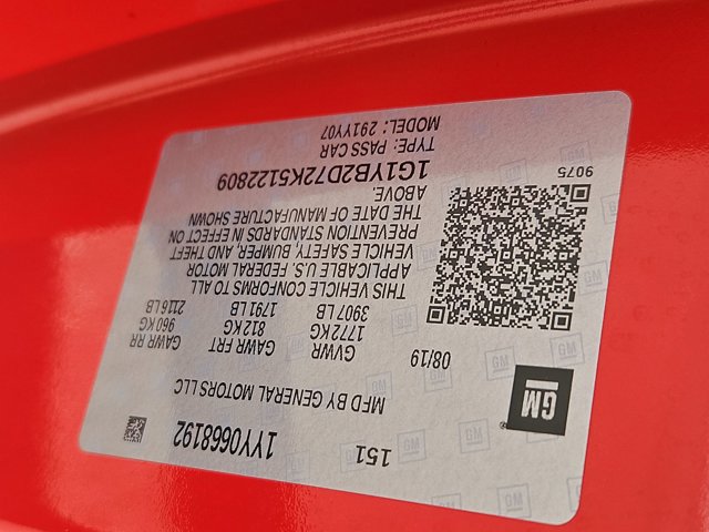 Used 2019 Chevrolet Corvette Stingray Coupe w/ Carbon Flash Badge Package image 22