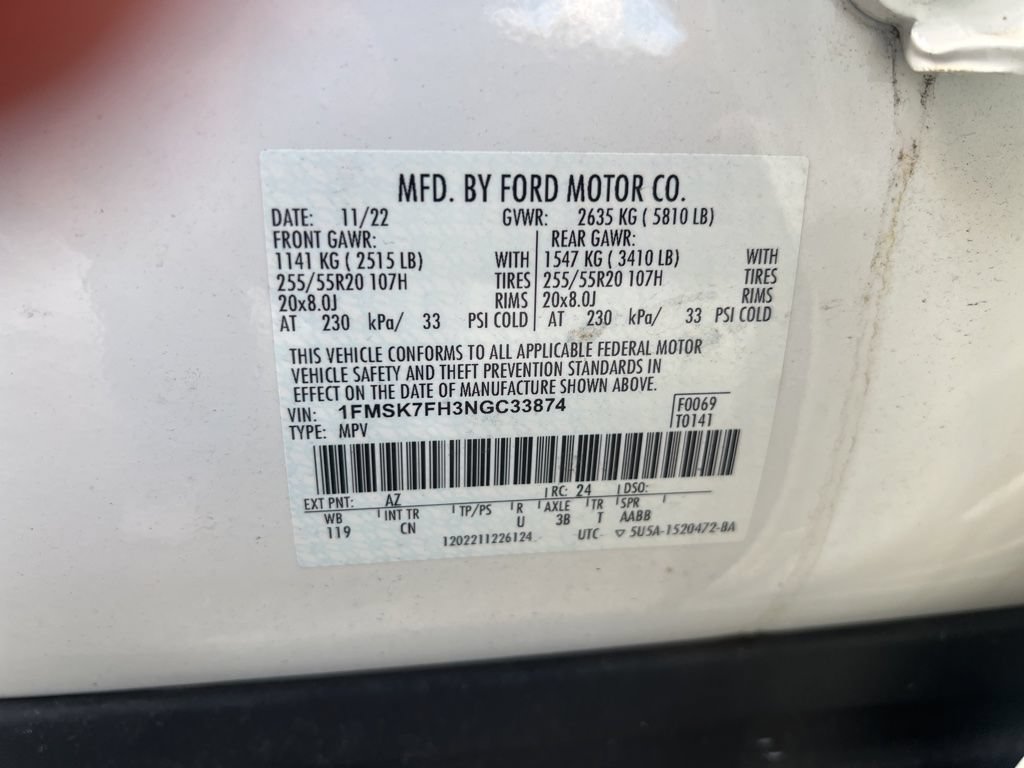Used 2022 Ford Explorer Limited w/ Limited Technology Package RWD image 14