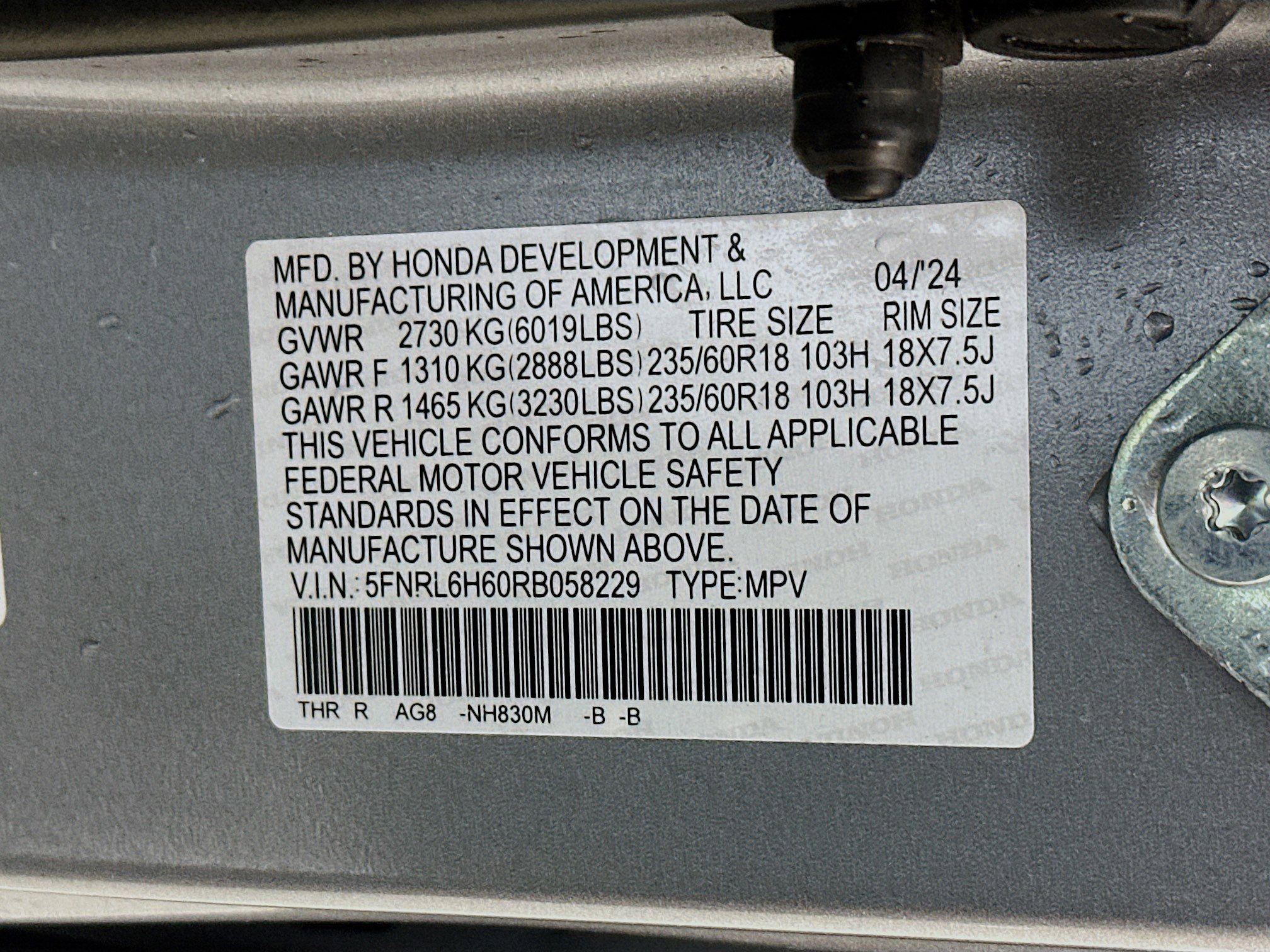 Certified 2024 Honda Odyssey EX-L image 31