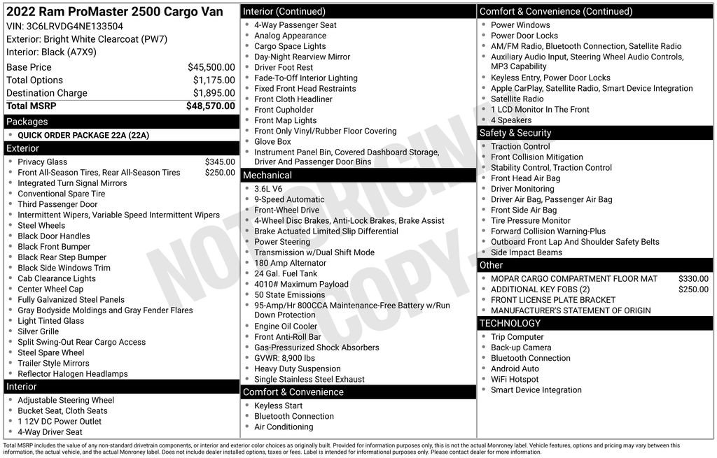 Used 2022 RAM ProMaster 2500 image 21