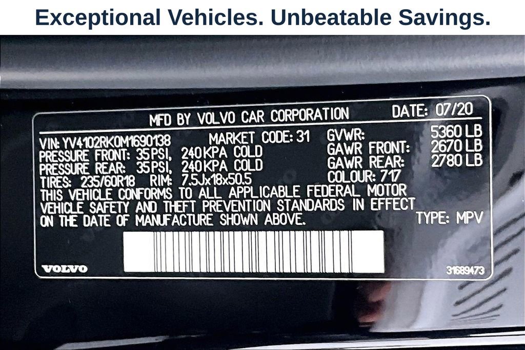 Used 2021 Volvo XC60 T5 Momentum w/ Protection Package Premier AWD/4WD image 37