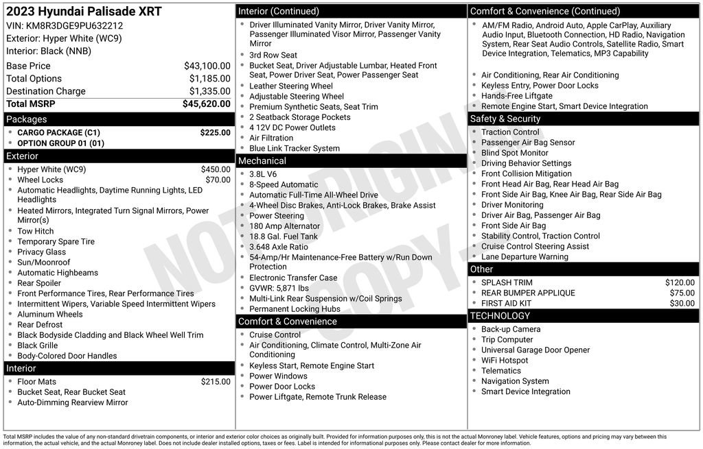 Used 2023 Hyundai Palisade XRT w/ Cargo Package AWD/4WD image 32
