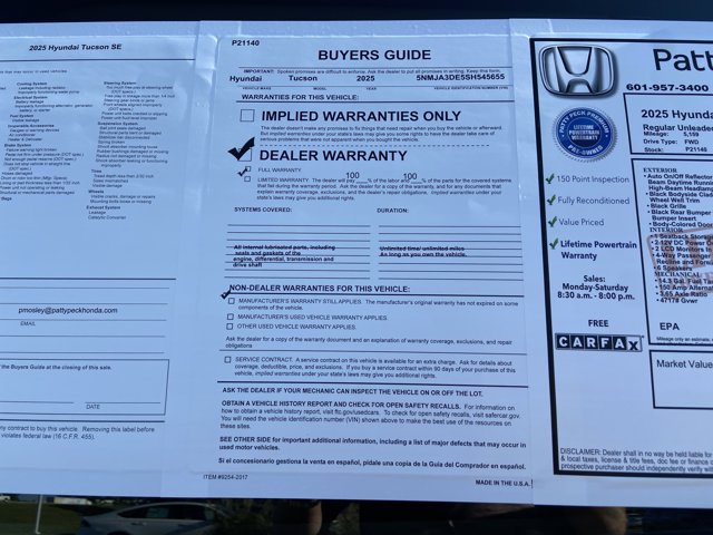 Used 2025 Hyundai Tucson SE FWD image 5