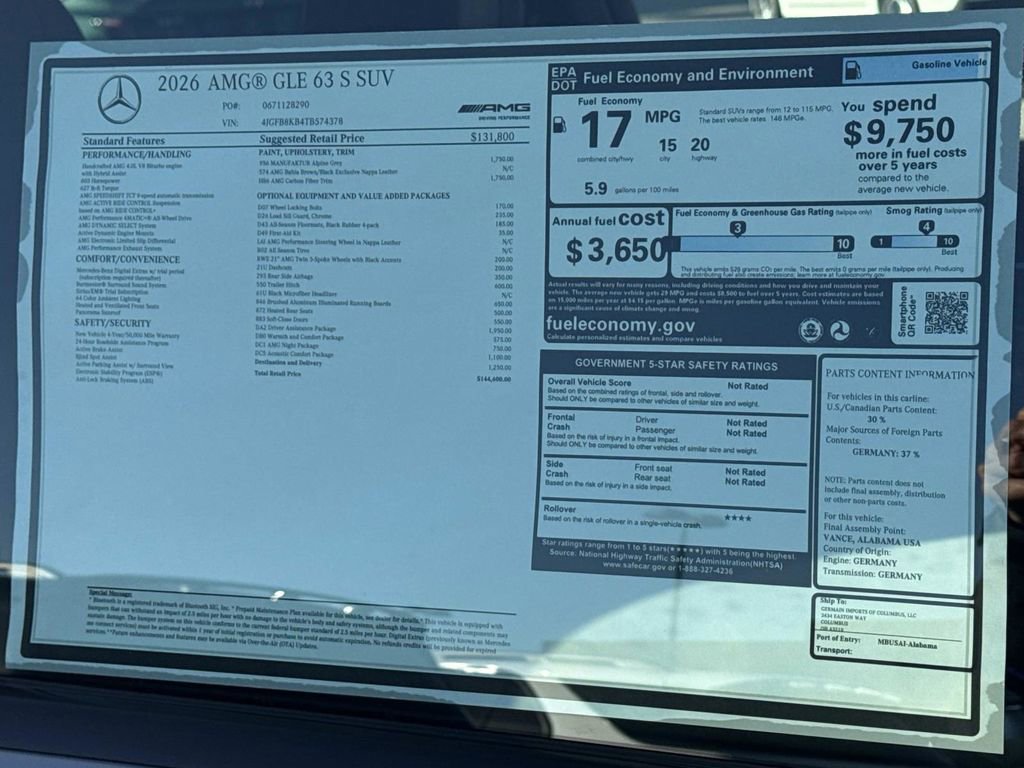 New 2026 Mercedes-Benz GLE 63 AMG S image 9