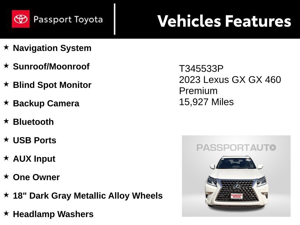 Used 2023 Lexus GX 460 Premium w/ Premium Package AWD/4WD image 10