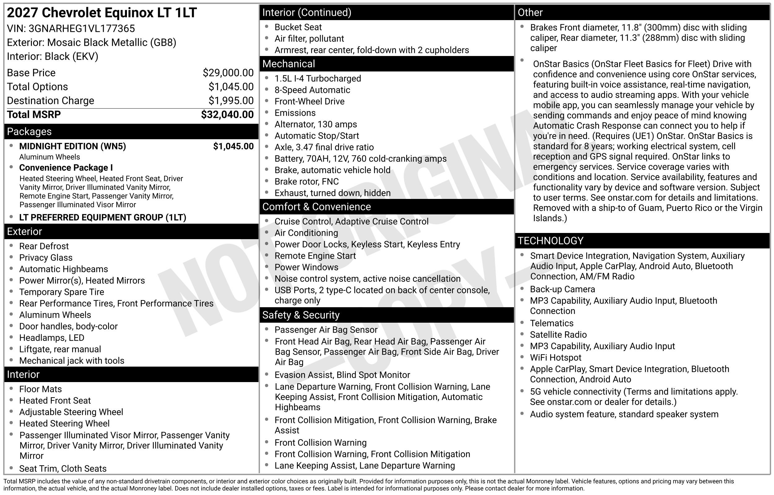 New 2027 Chevrolet Equinox LT w/ Midnight Edition FWD image 3