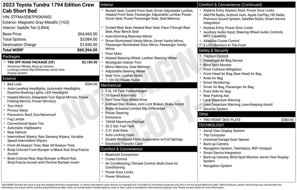 Used 2023 Toyota Tundra 1794 Edition w/ TRD Off-Road Package image 39